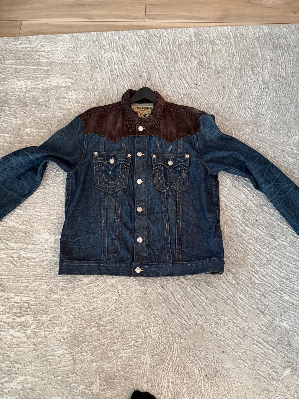 True Religion “Jimmy” Denim Jacket – Two-Tone Western Style
